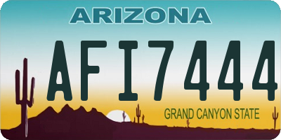 AZ license plate AFI7444