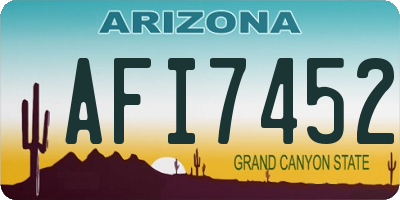 AZ license plate AFI7452