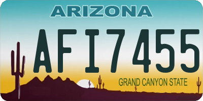AZ license plate AFI7455
