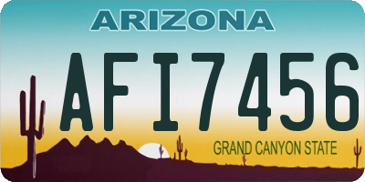 AZ license plate AFI7456