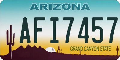 AZ license plate AFI7457