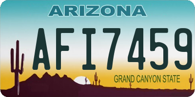 AZ license plate AFI7459