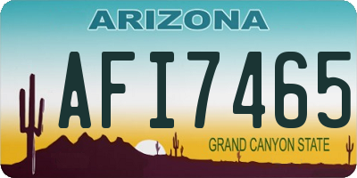 AZ license plate AFI7465