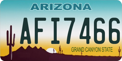 AZ license plate AFI7466