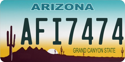 AZ license plate AFI7474