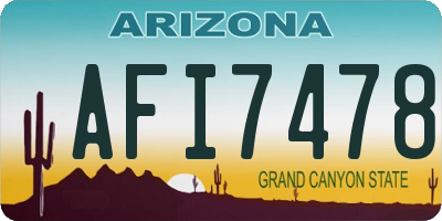 AZ license plate AFI7478