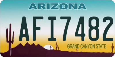 AZ license plate AFI7482