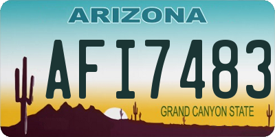 AZ license plate AFI7483