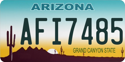 AZ license plate AFI7485