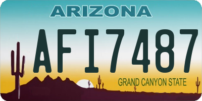 AZ license plate AFI7487