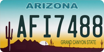 AZ license plate AFI7488