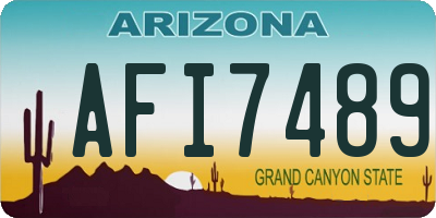 AZ license plate AFI7489