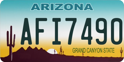AZ license plate AFI7490