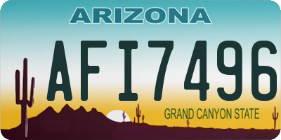 AZ license plate AFI7496