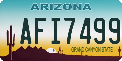 AZ license plate AFI7499