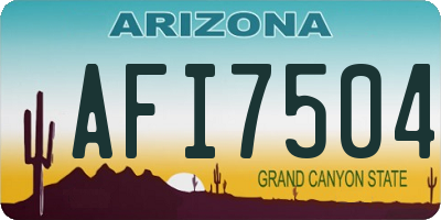 AZ license plate AFI7504