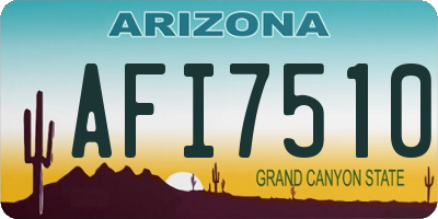 AZ license plate AFI7510