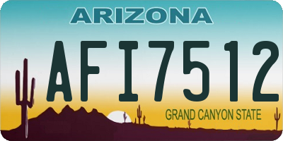 AZ license plate AFI7512