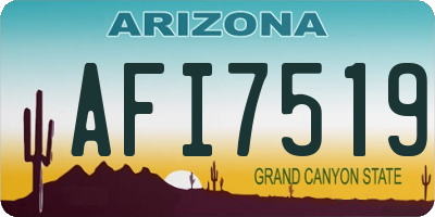 AZ license plate AFI7519