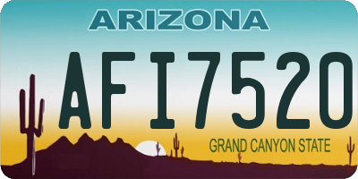 AZ license plate AFI7520
