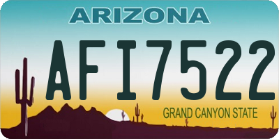 AZ license plate AFI7522