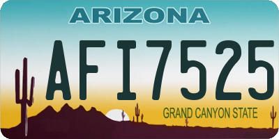 AZ license plate AFI7525