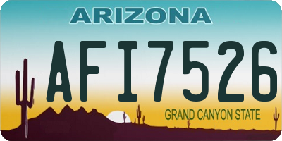 AZ license plate AFI7526