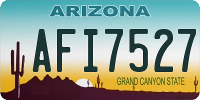 AZ license plate AFI7527