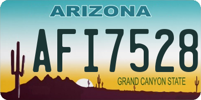 AZ license plate AFI7528