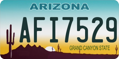 AZ license plate AFI7529