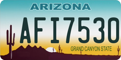 AZ license plate AFI7530