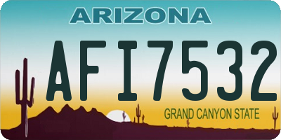 AZ license plate AFI7532