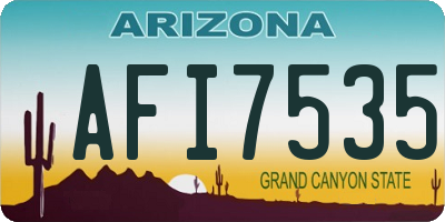 AZ license plate AFI7535