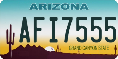 AZ license plate AFI7555