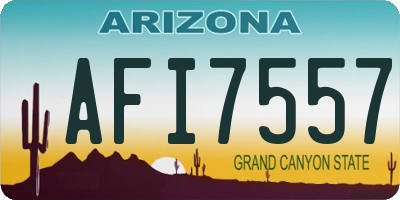 AZ license plate AFI7557