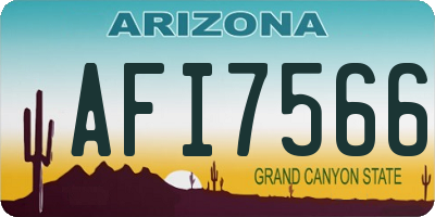 AZ license plate AFI7566
