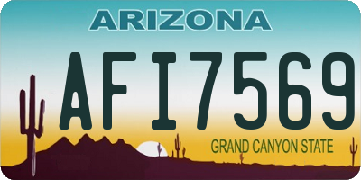 AZ license plate AFI7569