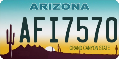 AZ license plate AFI7570