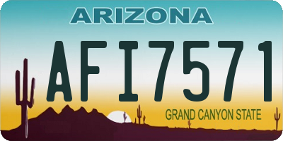 AZ license plate AFI7571