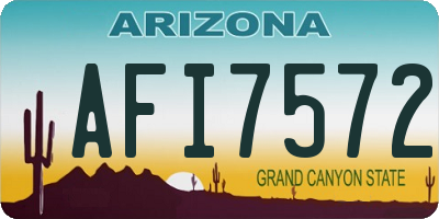 AZ license plate AFI7572