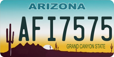 AZ license plate AFI7575
