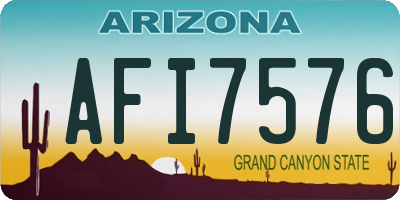 AZ license plate AFI7576