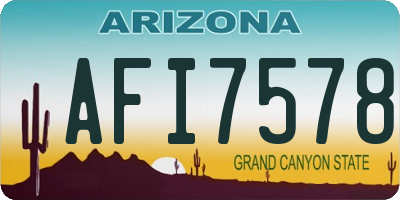 AZ license plate AFI7578