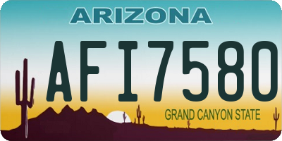 AZ license plate AFI7580