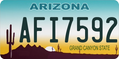 AZ license plate AFI7592