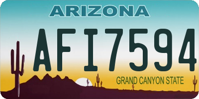 AZ license plate AFI7594