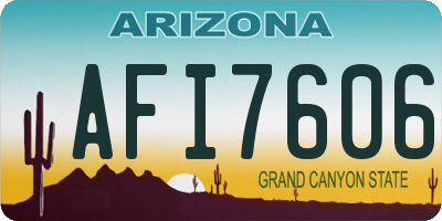 AZ license plate AFI7606