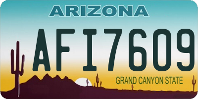 AZ license plate AFI7609