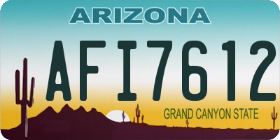 AZ license plate AFI7612