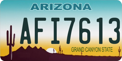 AZ license plate AFI7613